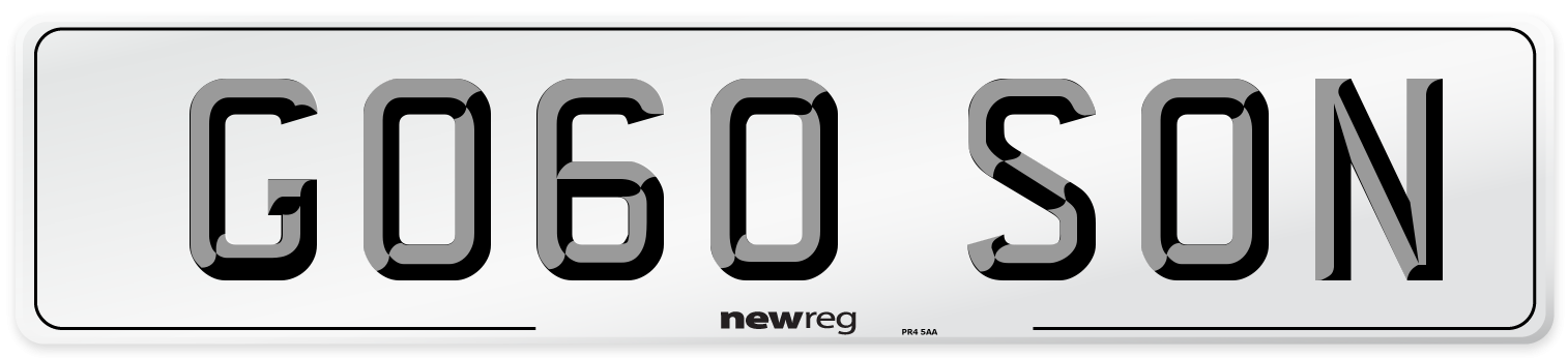 GO60 SON Number Plate from New Reg